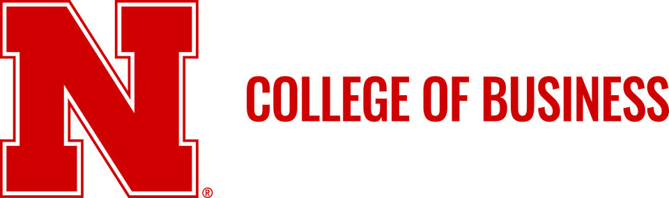 Red "N" logo beside the text "College of Business" in bold red font.