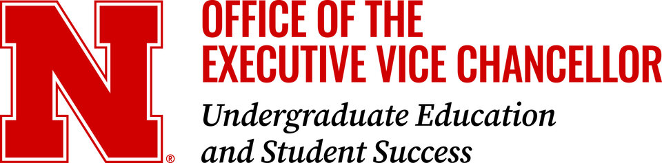 Large red "N" logo with text for the Office of the Executive Vice Chancellor, promoting student success.